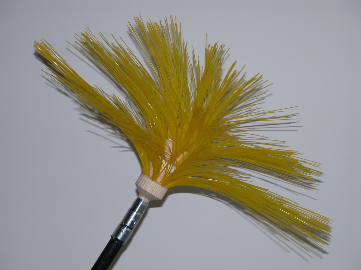 Smoke Chamber Brush w/Lg. Buttonlok, medium yellow bristle